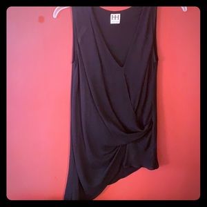 Haute Hippie sleeveless asymmetrical blouse